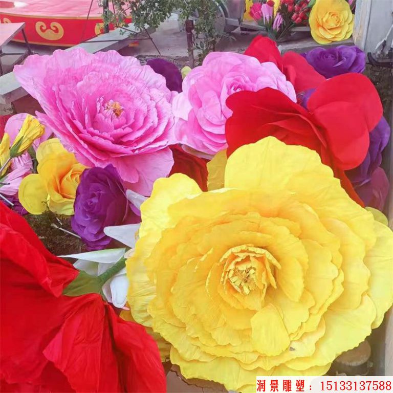 玻璃钢花篮雕塑，仿天安门花篮，花卉绢花花篮6