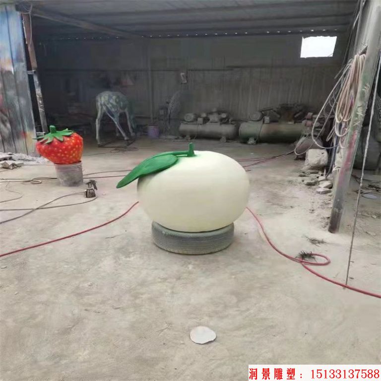 玻璃钢果篮雕塑,蔬菜蓝雕塑5