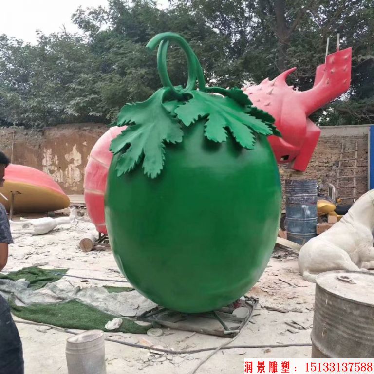 玻璃钢精品西瓜雕塑,玻璃钢水果雕塑
