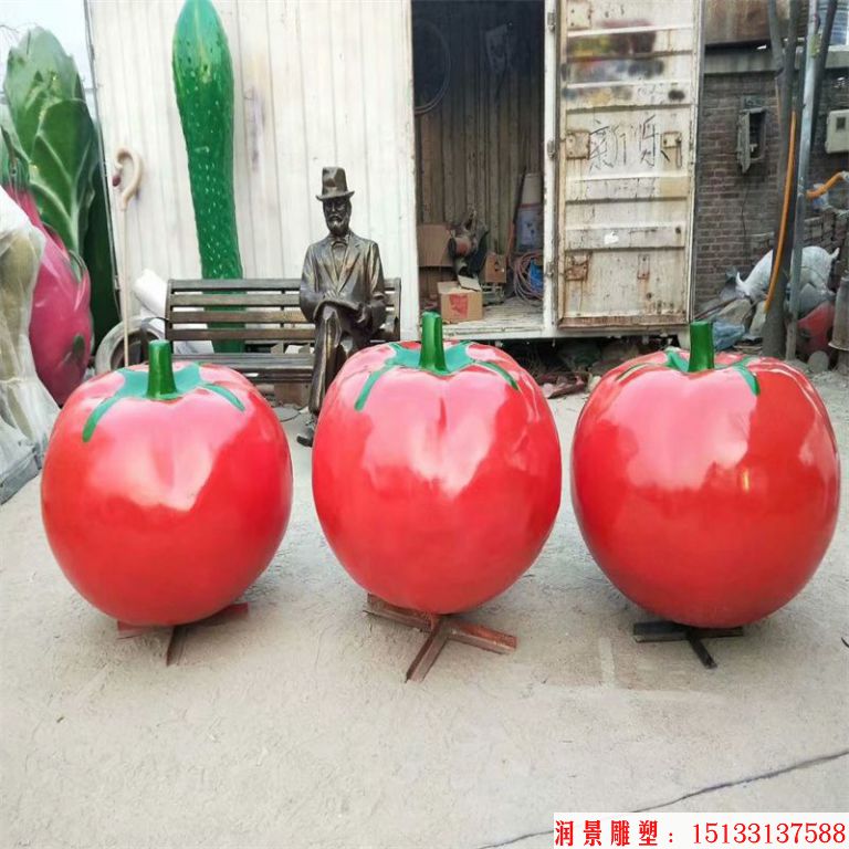 蔬菜西红柿雕塑，红色西红柿雕塑